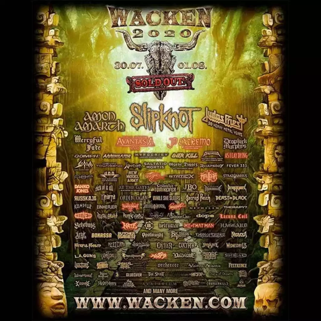 cartel previsto para wacken 2020